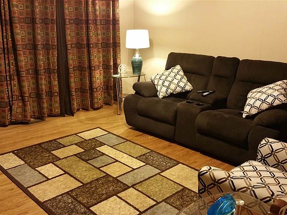 The original wood floor has been refinished.