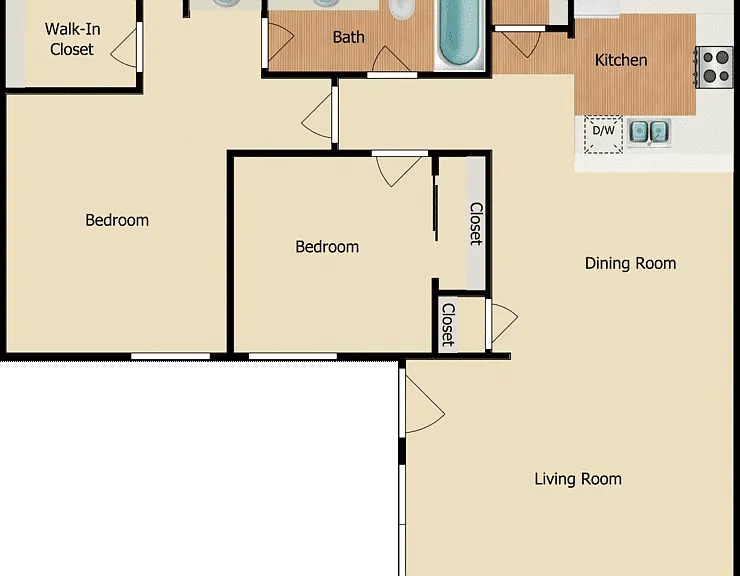 Plan F Floorplan Diagram