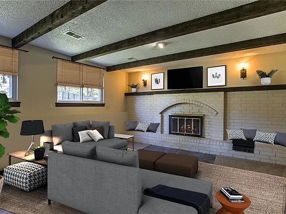 Virtually Staged Photo of the Family Room