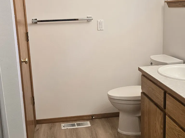 Master bath new flooring and linen closet