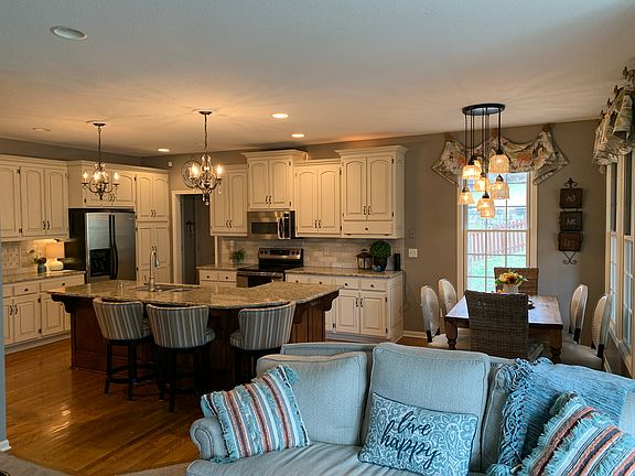 Living room off kitchen