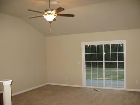 Vaulted Ceiling with slider door in great room