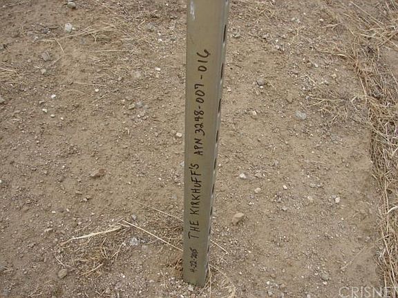 Stake with apn number on north west corner of lot