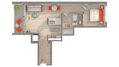 Floor plan Seaside I - A2