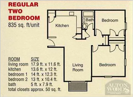 Floor plan Two Bedroom