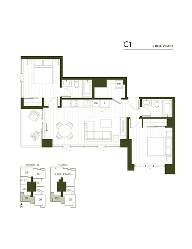 Floor plan Tower 2 - C1
