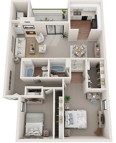 Floor plan 2x2C