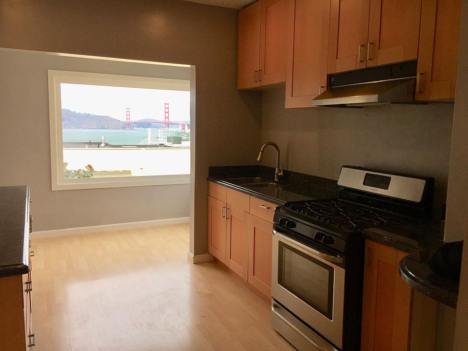 View from the Kitchen; Golden Gate and Baker Beach