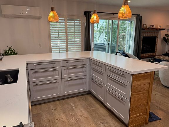 plenty of storage in newly remodeled kitchen