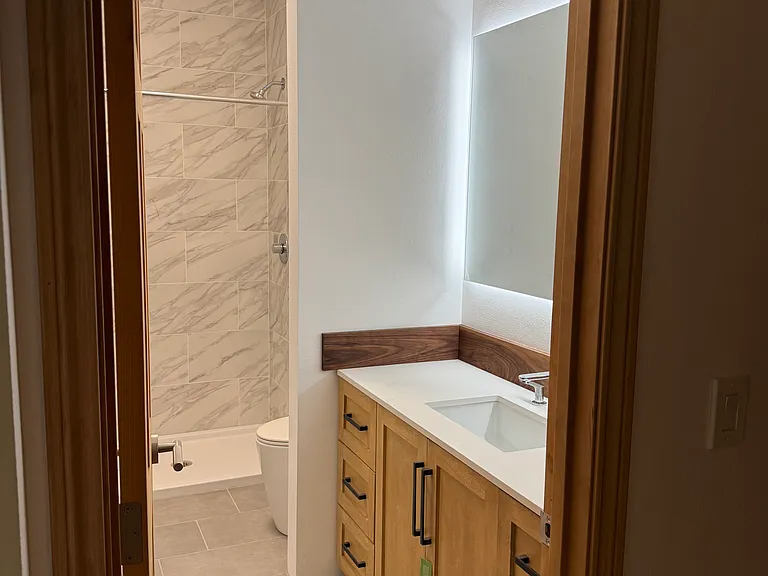Newly remodeled downstairs bathroom