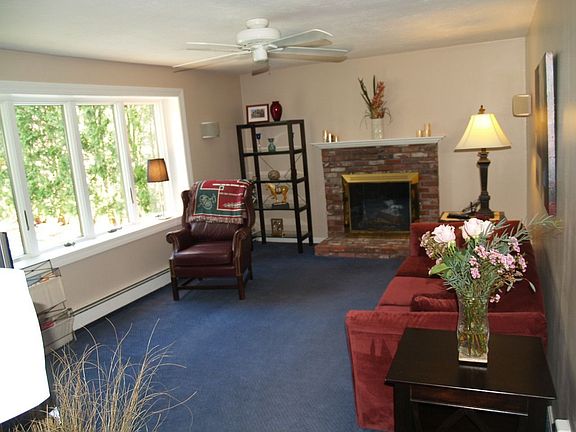 picture window & working fireplace