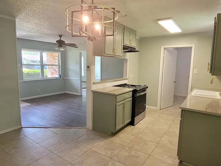 dining room into kitchen and living room
