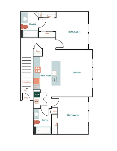 Floor plan 2X2 B3