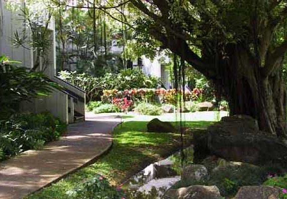 inside grounds on complex