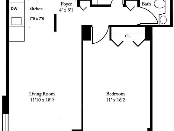 2nd image of 350 W 50th St APT 27D