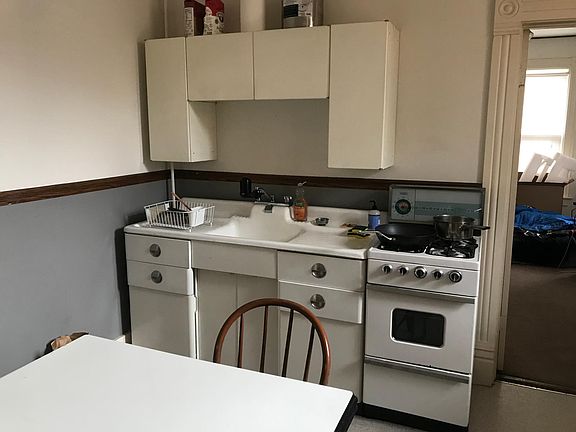 View of kitchen from living room