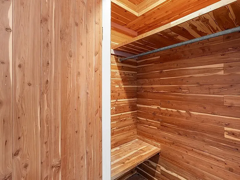 Cedar Closet in Hallway for coat and sweater storage