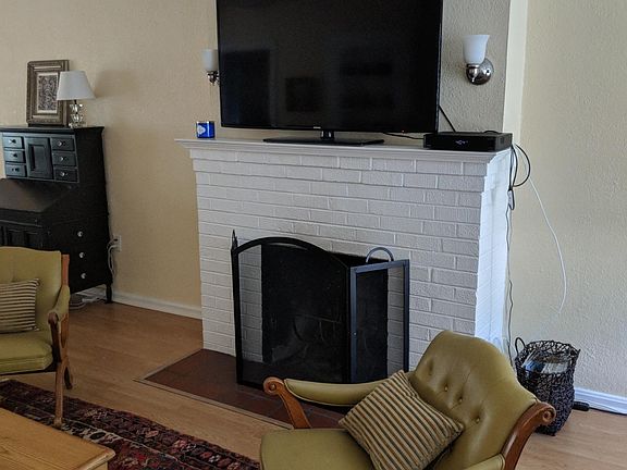 Fireplace in the living room.