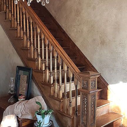 Foyer and restored staircase