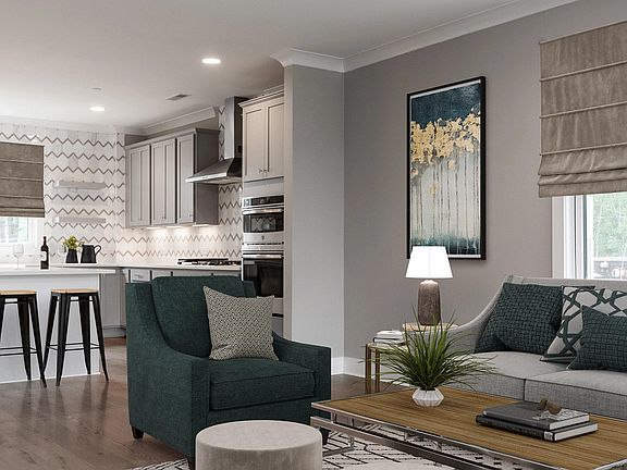 Great Room Kitchen virtually staged