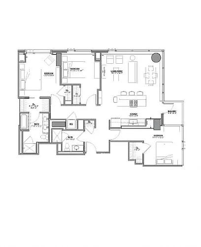 Floor plan 3 Bed/3 Bath PH-3C