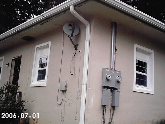 New windows, gutters, Dish