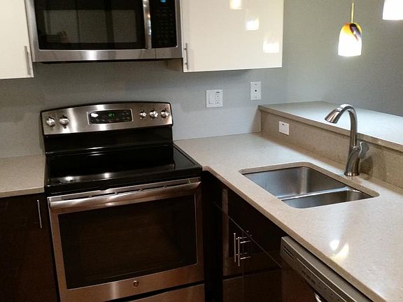 Stove and undermount stainless steel sink