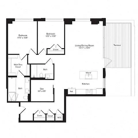Floor plan 2V Den