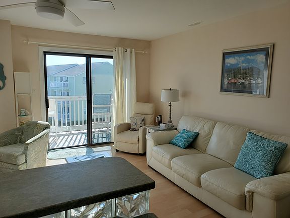 Family room with oceanfront balcony