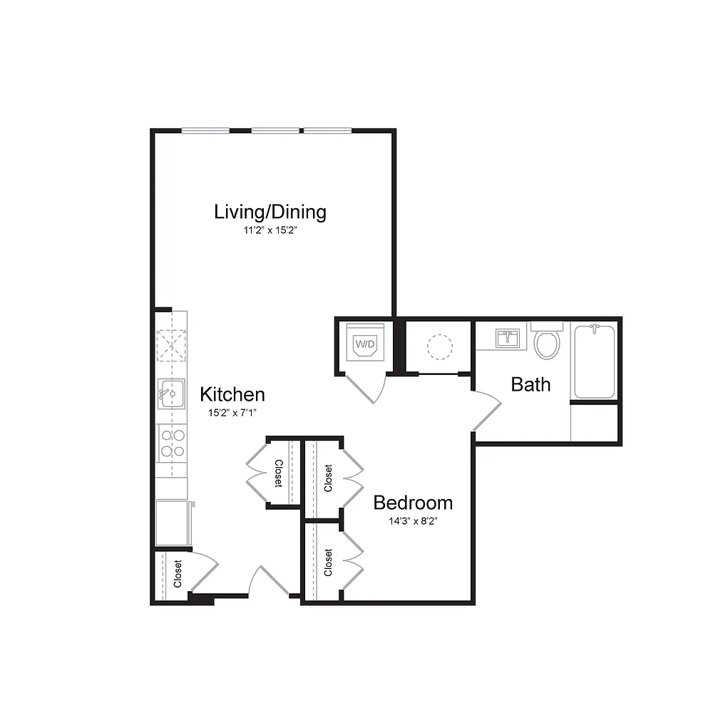 Floor plan Studio (SB-A)