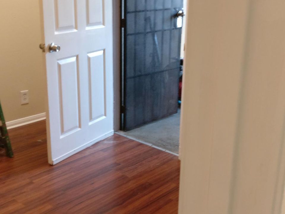 Bedroom with separate entry and private patio and new ceilin