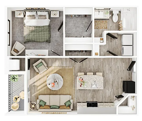 Floor plan 1X1