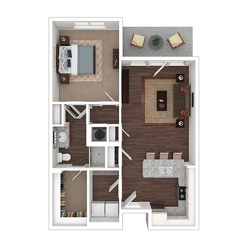 Floor plan 1 Bedroom Traditional