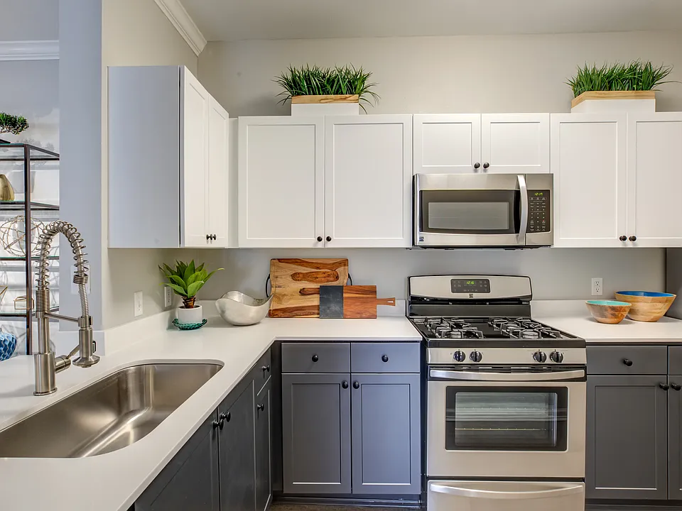 Gourmet kitchens in sophisticated home