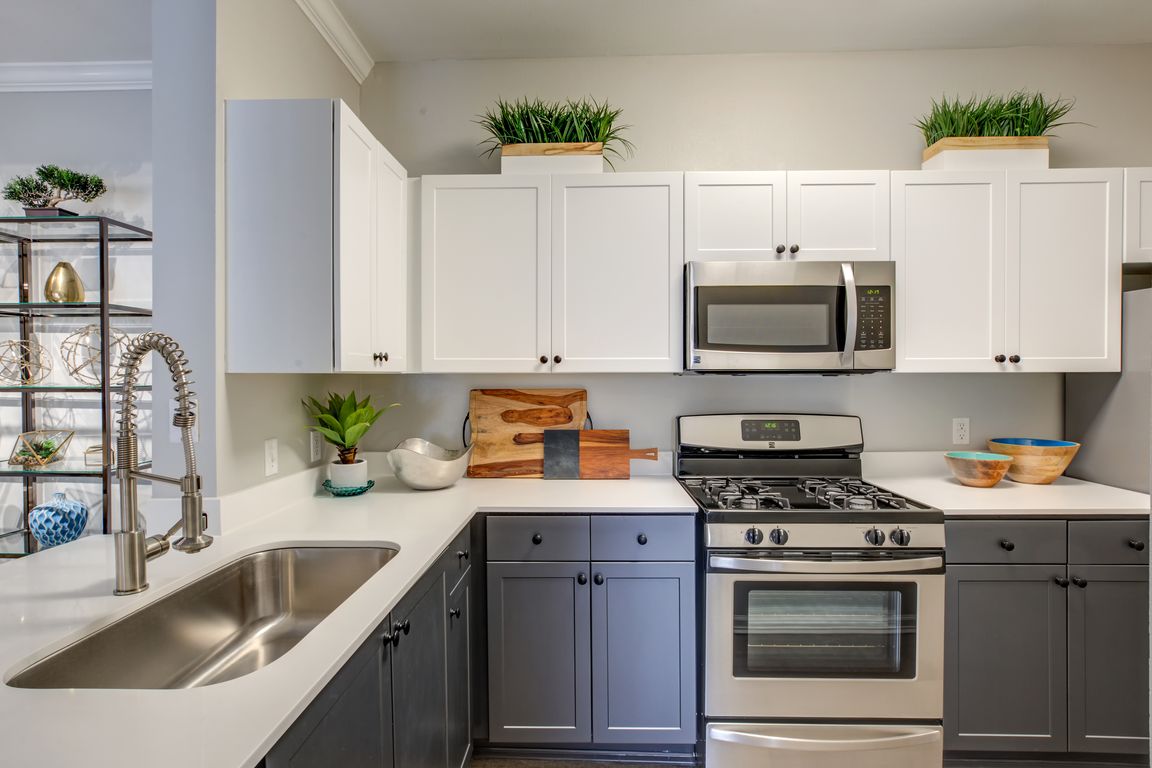 Gourmet kitchens in sophisticated home