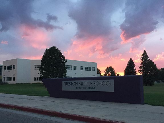 Preston Middle School - half block from the house!