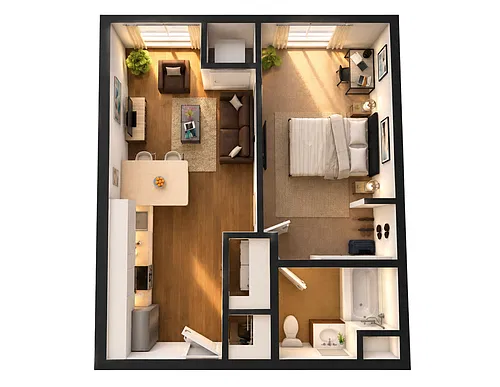 Floor plan The George Phase II - 1x1