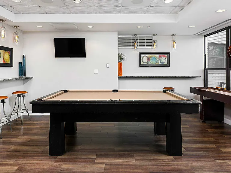 Host your own event or join one of our many resident events in our Community Room, complete with large flat screens, pool table and demonstration kitchen.