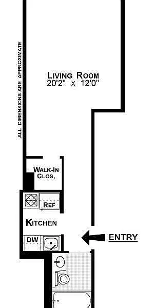 393 West 49 Street, New York, NY, 10019 photo #1 of 2: image of floorplan