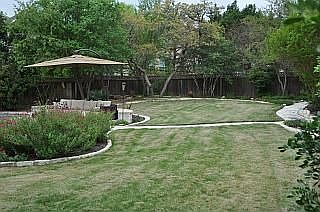 Large, flat backyard