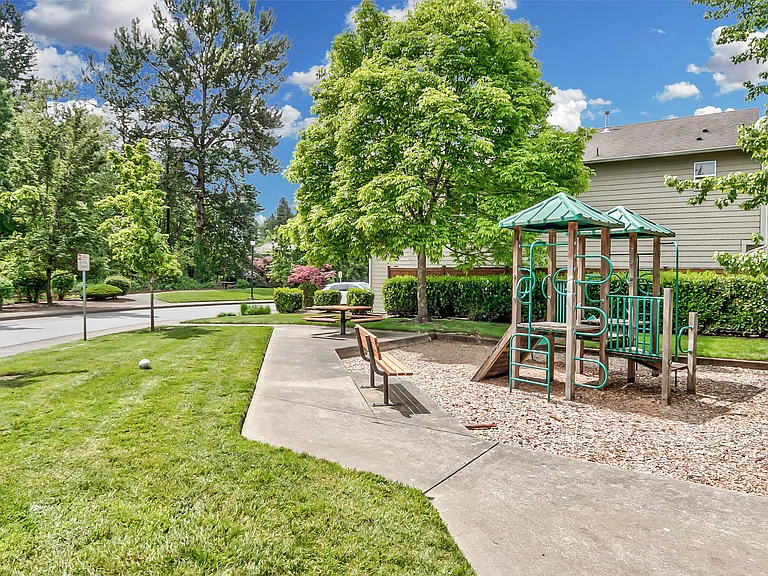 Neighborhood play/picnic area around the corner