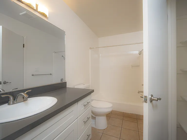 Explore this sleek bathroom designed for a modern lifestyle.