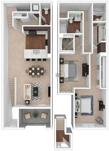 Floor plan Two Bedroom - 4