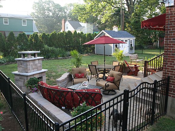 Fenced Yard w/ Fireplace 