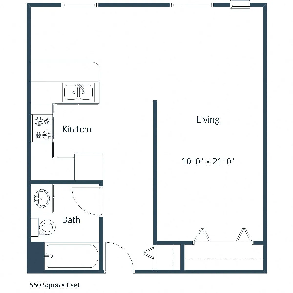 Floor plan Efficiency 01A