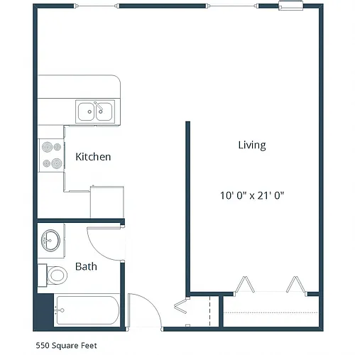 Floor plan Efficiency 01A