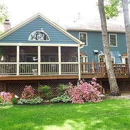 Screened in porch; deck