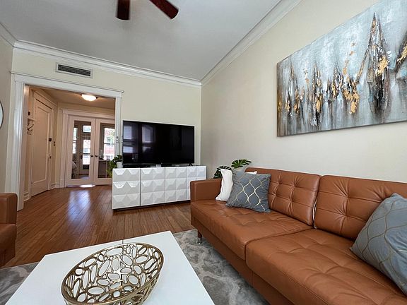 Living room with smart TV