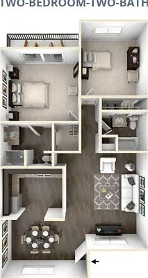 -Every renovated room is equipped with new flooring, doors, outlets, blinds, crown molding, paint & appliances. -Industry leading kitchen with all new Stainless Steel appliances & more -A living room big enough for any occasion (Renovated unit shown. Avai