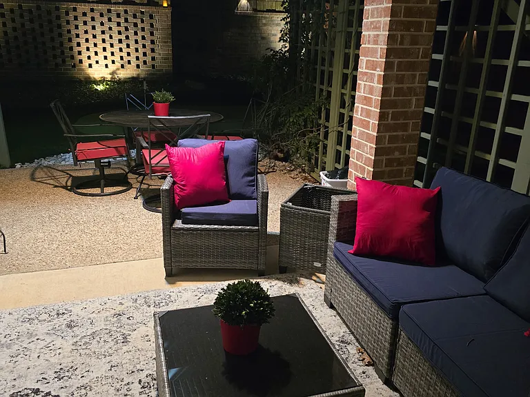 Outdoor living at night